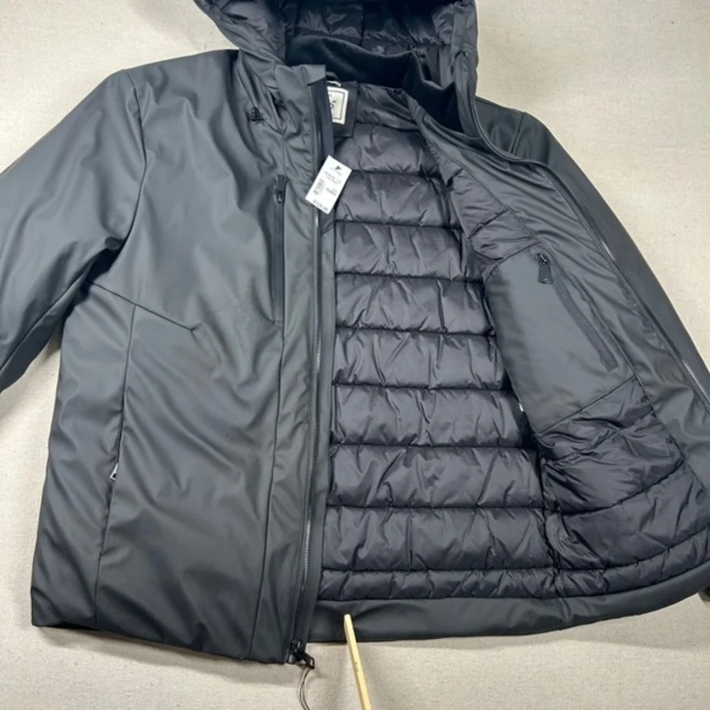 Jos A Bank Jacket Mens 2xl‎ Tailored Fit Soft Shell Hooded Full Zip Lined Puffy